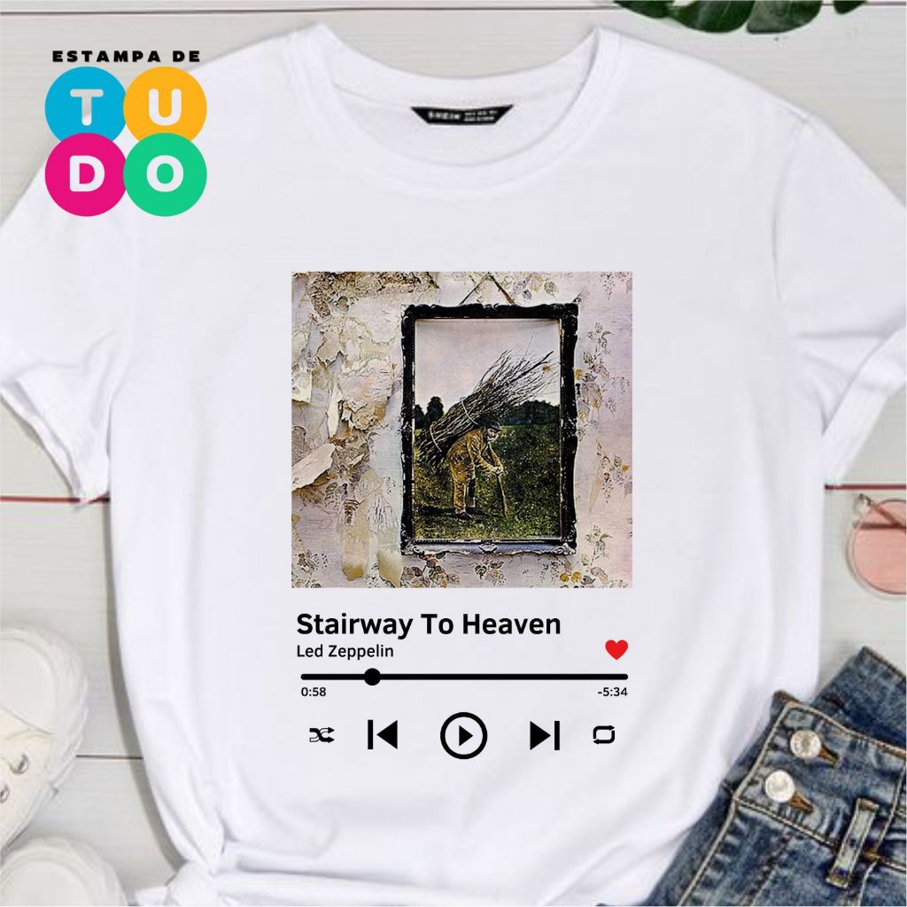 Camiseta led zeppelin stairway to heaven hotsell