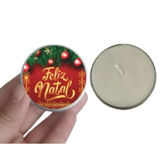 10 Latinhas com velas aromaticas para lembrancinha, Feliz Natal ! em Oferta na Shopee