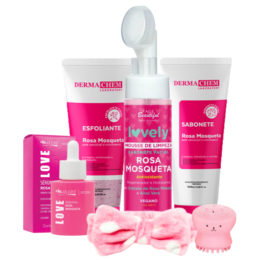 Kit Rosa Mosqueta Skin Care Limpeza de Pele