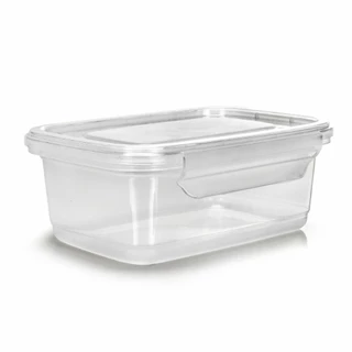 CAIXA / POTE DE PLASTICO RETANGULAR COM TAMPA E TRAVA GOURMET 750ML