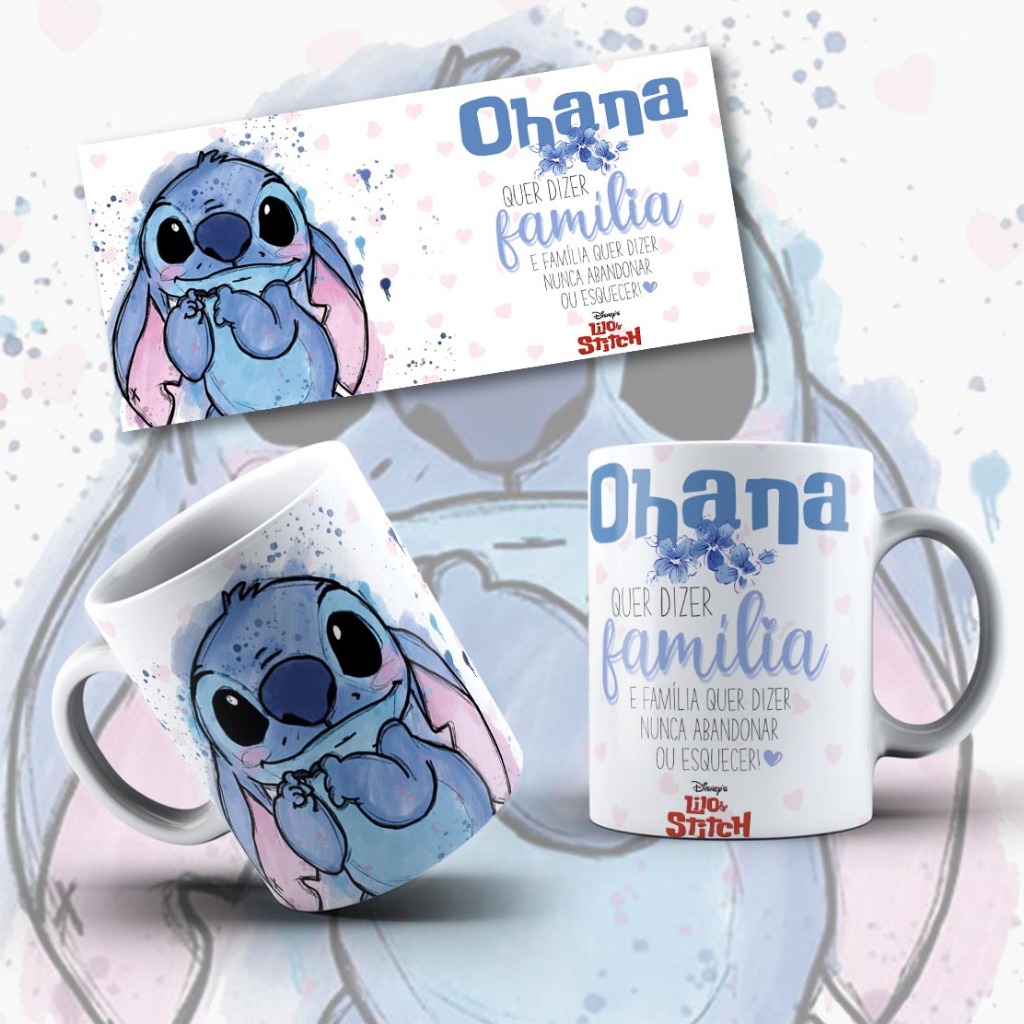 Caneca Stitch Ohana Personalizada Lilo Stitch | Shopee Brasil