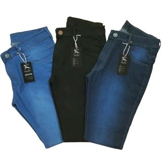 Kit 3 calças jeans masculina skinny slim elastano premium