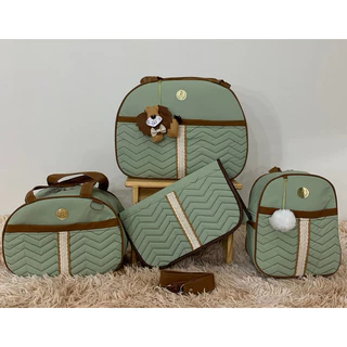 Kit Bolsa Maternidade 4 peças para bebê menina e menino
