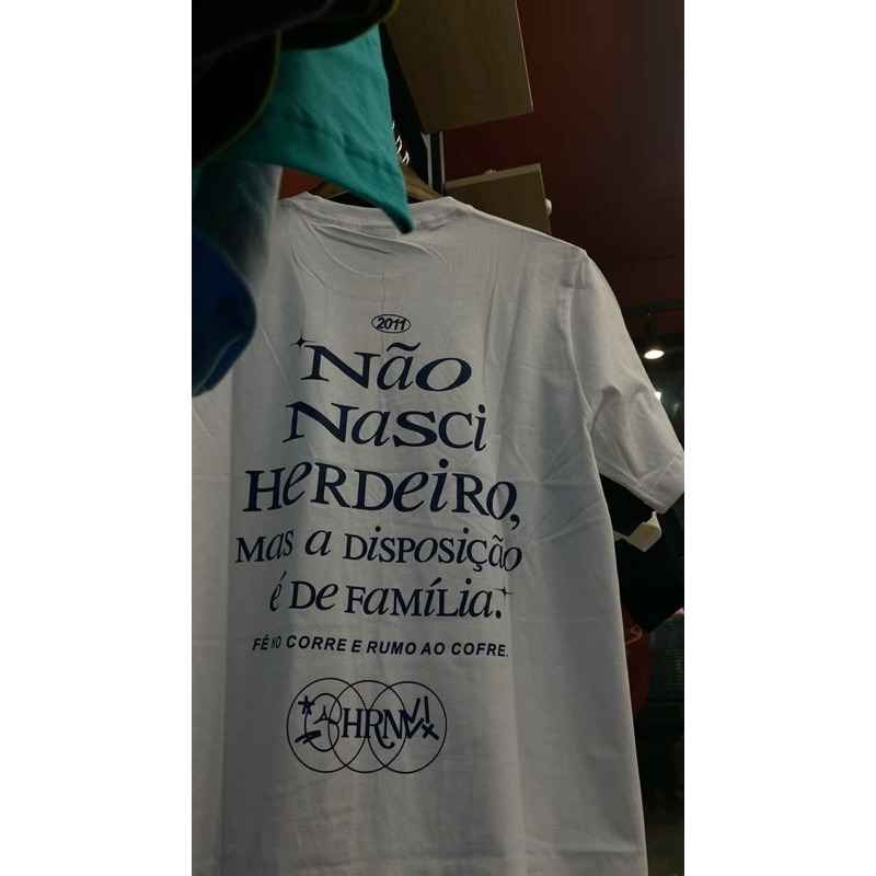 Camiseta Oversized Não Nasci Herdeiro Premium
