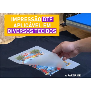 Impressão DTF Textil aplique termocolante A4 ou A3, Pronto para Aplicação - Envie sua Arte, Logo, nomes ou desenhos