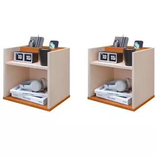 Kit com 2 mesinha de cabeceira suspensas compactas para quarto Mesa de cabeceira noturna aérea com nicho para celular