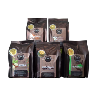 Kit (5 unidades) Café Gourmet Aromatizados 100% Arábica LUCAFELI - 250g - Moído