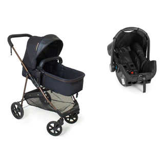 Kit Carrinho de Bebe Napoli Galzerano + Bebe Conforto Travel System Oferta em Oferta na Shopee