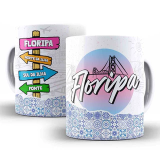 Caneca Porcelana Floripa Florianópolis Santa Catarina