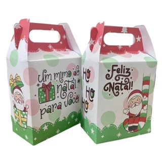 Caixas Maleta Lembrancinha de Festa Feliz Natal papai noel