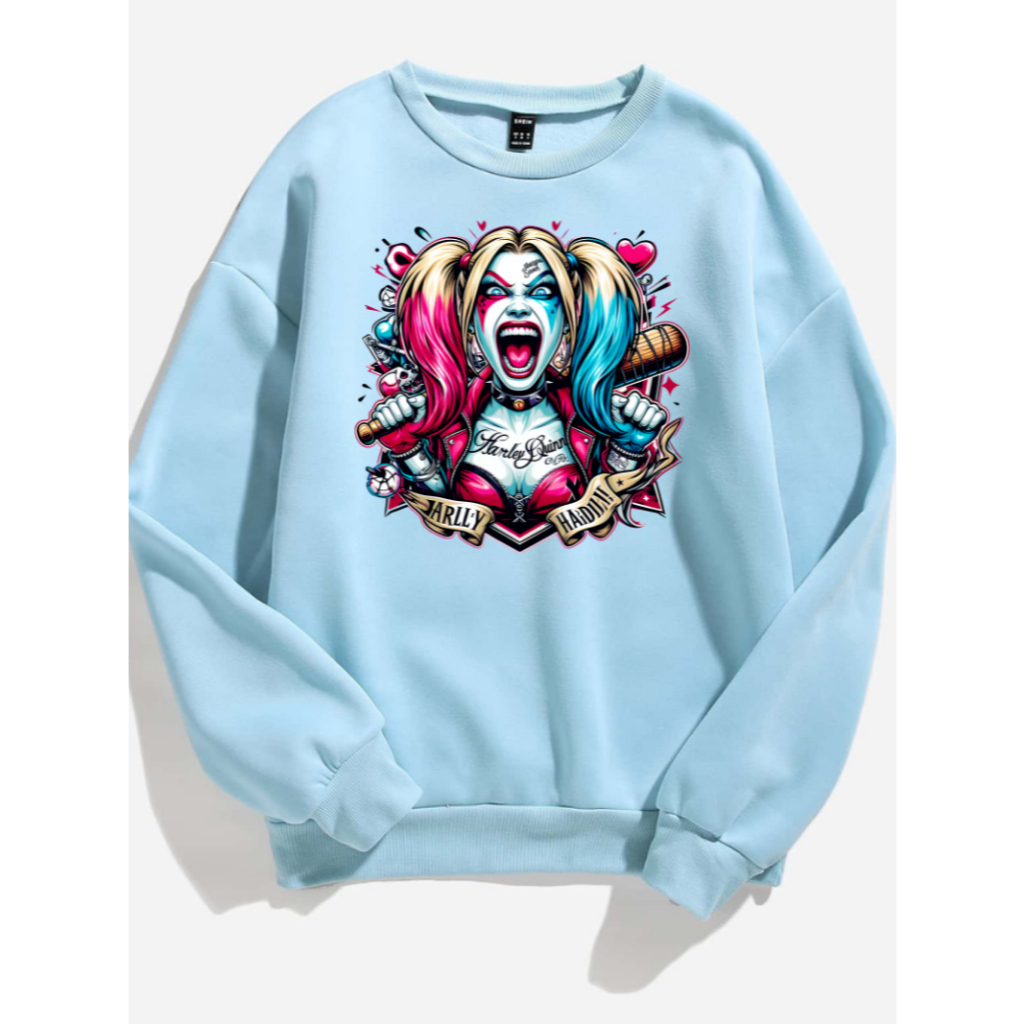 Moletom Casaco Blusa De Frio Arlequina Joker Casaco Arlequina
