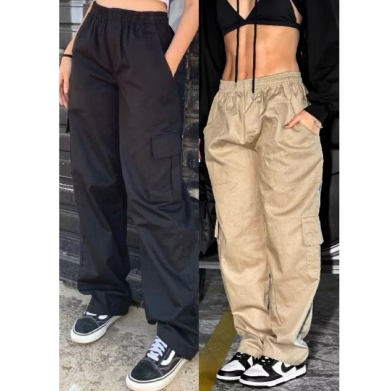 Calça Cargo Feminina C/ Elástico - ENVIO IMEDIATO