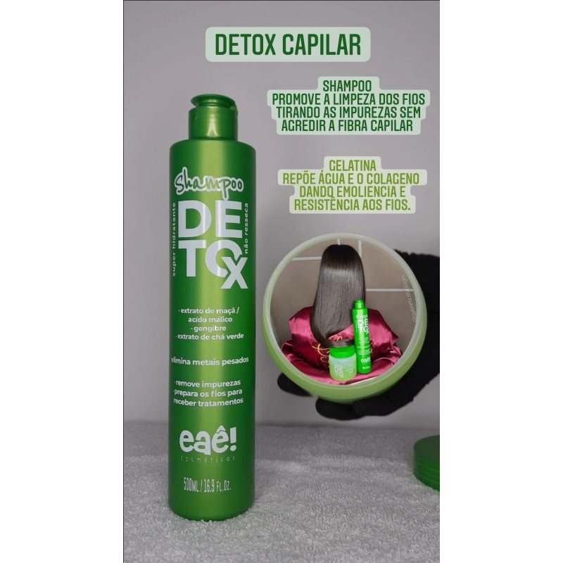 Shampoo Hidratante para tratamento de cabelo limpeza profunda e brilho ...
