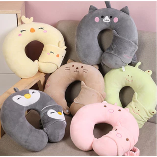 Almofada De Pescoço 8 modelos Para Descanso Viagens Bichinhos Criança Adulto presente em Oferta na Shopee