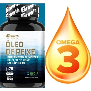Óleo de Peixe - Ômega 3 (75 Softgel) - Growth Supplements