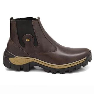 Bota Butina Caterpillar Couro Legítimo Impermeável Promoção Pronta Entrega