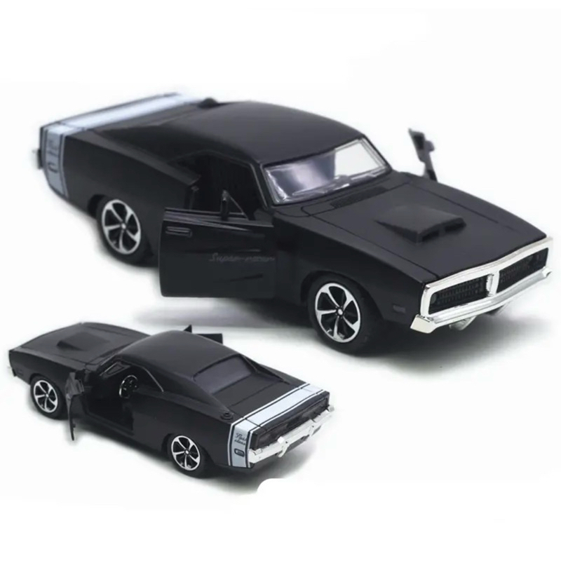 Carrinho de Ferro Colecionador Modelo VELOZES E FURIOSOS Dodge Challenger Miniatura Abre Porta