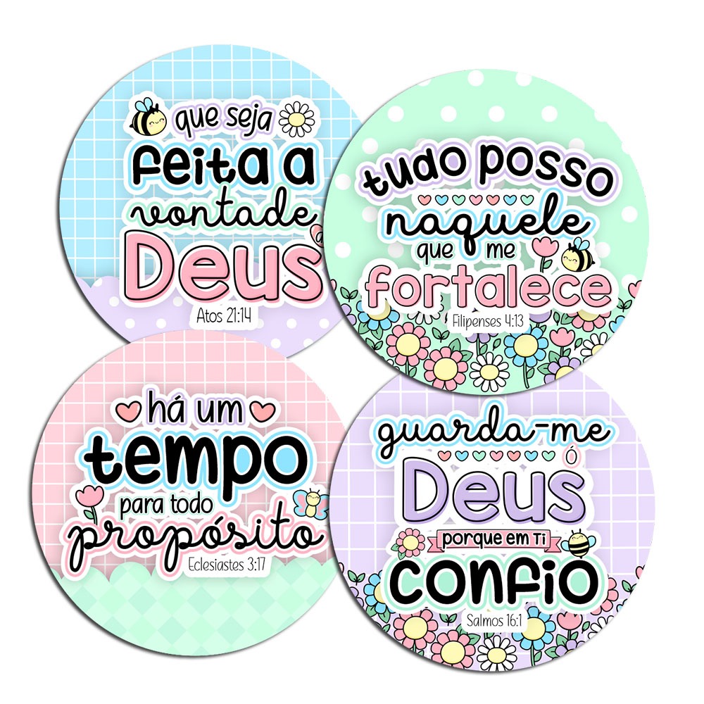 35 ou 70 Adesivo Agradecimento Cliente Frases Biblicas Sortidas 4cm