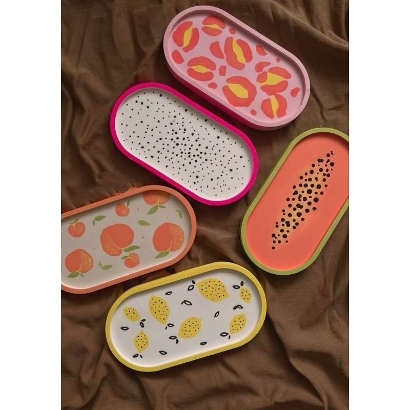 Bandeja decorativa Pitaya e frutas