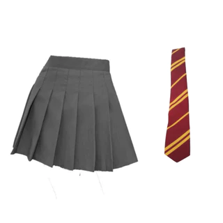 Saia + Gravata Colegial kpop Grifinória, Lufa lufa, Corvinal e Sonserina