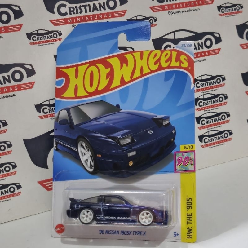 20台 ホットウィール '96 NISSAN 180SX TYPE X Hot Wheels 96 Nissan 180SX Type X (Blue), HW: The '90s 6/10
