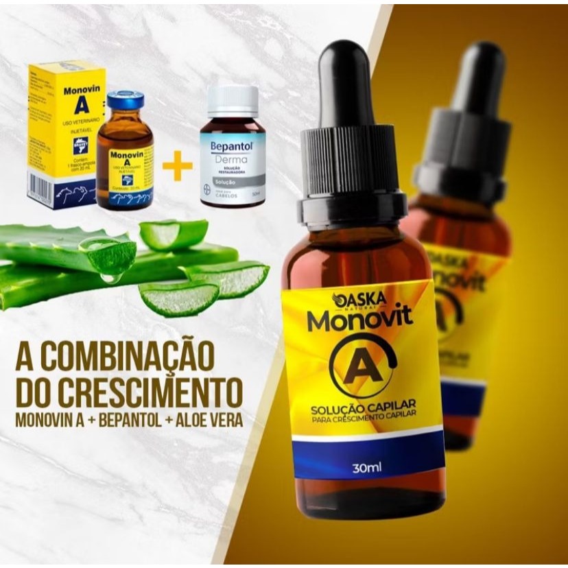 Monovit-a para o crescimento capilar 30 ml oaska | Shopee Brasil