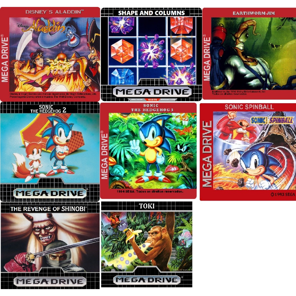 Label Adesiva Mega Drive + Label Snes | Shopee Brasil