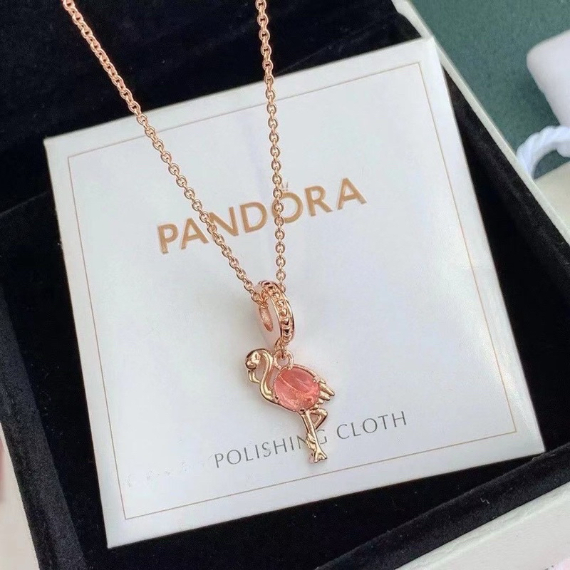 Colar Pandora Flamingo (Com Embalagens Pandora) Caixa Pandora feminino ...