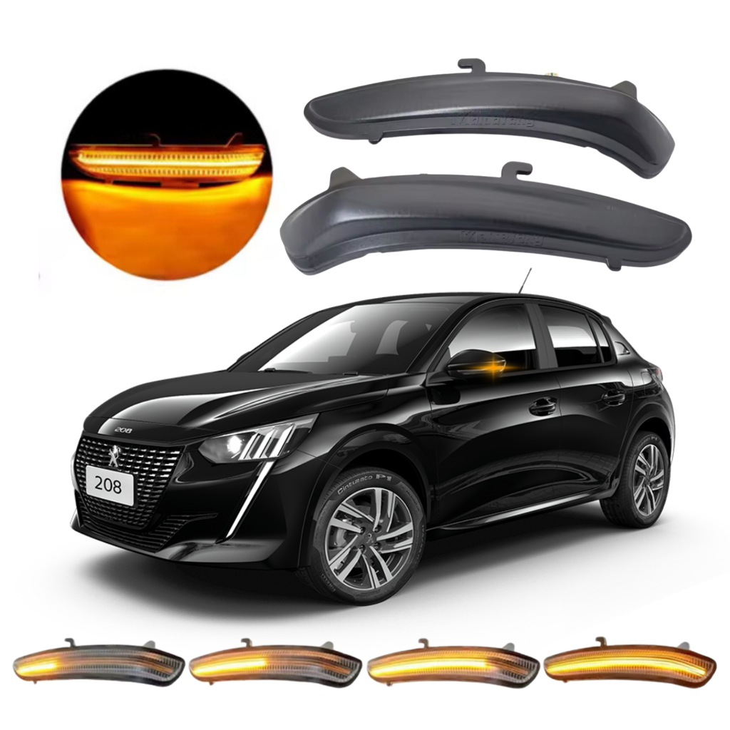 Seta Led Sequencial Retrovisor Premium Peugeot 208 2020/25 Shopee Brasil