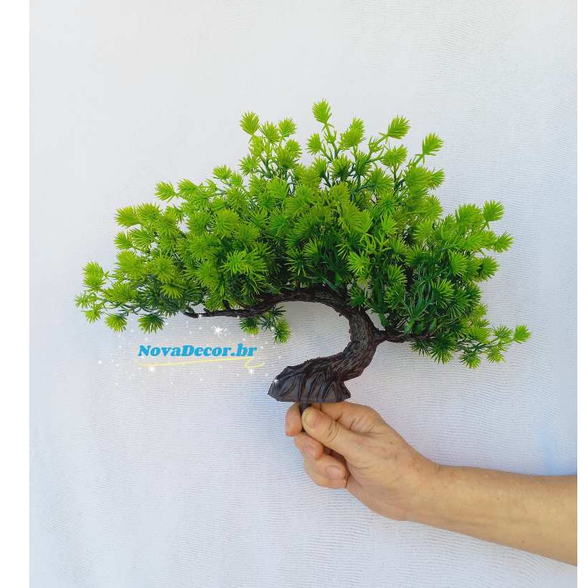 Bonsai Verde Artificial planta de Plástico P/ Decoração Casamento, Arranjos, Decorar Festas e casa