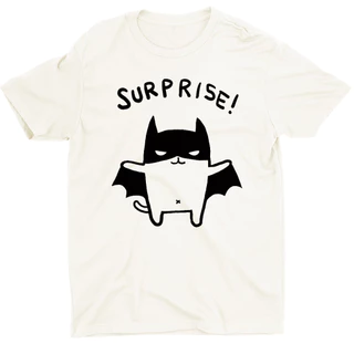 Camiseta Gatinho BatCat Gato fantasiado Divertida Surpresa 100% Algodão Camisa Blusa Envio Rápido em 24 horas