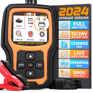 ANCEL AD410 PRO Scanner De Diagnóstico 2 Em 1 Para Carro Suporta Todos Os OBD2 e Detecção De Bateria
