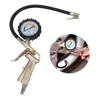 Calibrador De Pneus Portátil Carro Moto Flexível Manômetro BT-369