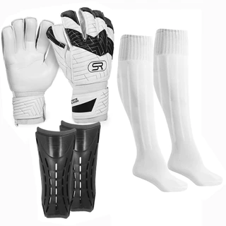 Kit Scoop Caneleira S/ Elástico + Meião + Luva Goleiro Sports Religion Pró