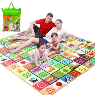 Tapete Infantil Dupla face 2 Metros Baby Impermeável Tapetinho de Criança Bebe Atividade Brinquedo