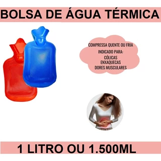 Bolsa Térmica 1L Ou 1.500L De Água Quente Compressas Aliviar Dores Emborrachada Multiuso Universal
