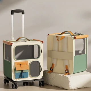 Carrinho Bolsa Mochila Mala de Transporte Pet Viagem Mala para Cachorros e Gato Cabine 024-182