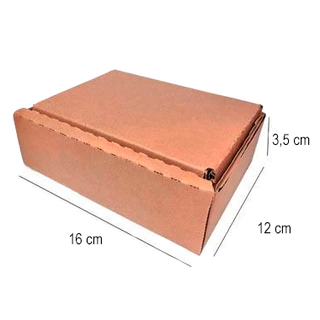 Kit 50 Caixas de papelão 16x12x3,5 cm Mini Envios Sedex E-commerce Pequena