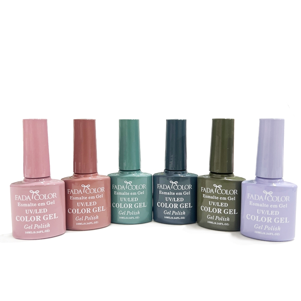 Kit 6 Esmalte em Gel/10ml FADA COLOR | Shopee Brasil
