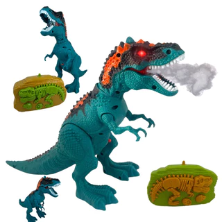 Dinossauro Controle Remoto Dino Rex Anda Solta Fumaça