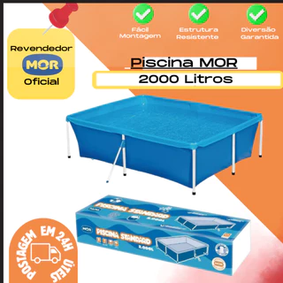 Piscina 2000 Litros Estruturada Aço Standard Retangular Mor