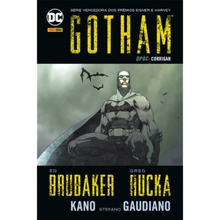 Gotham DPGC 4 Corrigan DC Comics Panini Série Vencedora dos Prêmios Eisner e Harvey Ed Brubaker Greg Rucka Kano Stefano Gaudiano Quadrinhos 2017 Capa Dura Colorido Edição Brasil em Português Álbum de Luxo Policial Conservação Perfeita Classificação Livre