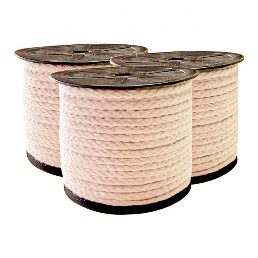 Cordão corda 6mm, - 100m de Algodão Trançado 4x4, para punho de rede, confecção, macramê, artesanato