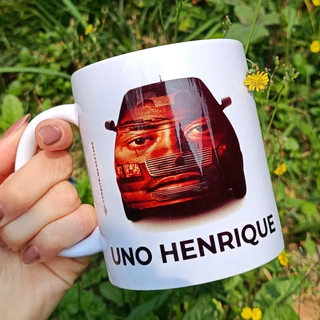 Caneca Porcelana Meme Uno Henrique Ôto Patamar