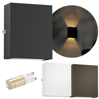 Arandelas Slim 2 Focos Alumínio Externa/ Interna + LED 7w g9 Oferta