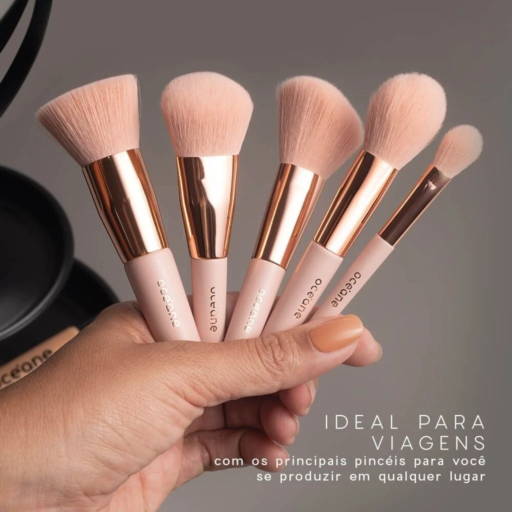 Mini Kit com 5 Pincéis Oceane - Mini Brush Kit Océane Edition