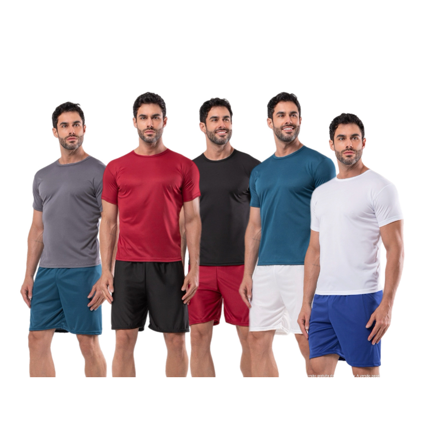 KIT 5 BERMUDAS Calção Para Academia Futebol Caminhada E Ginastica