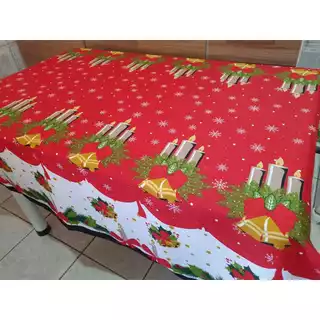 Toalha de Mesa 4 Lugares 1,50 x 1,45 Oxford Importado Natalina