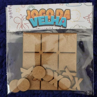 kit Jogos da Velha - Tabuleiro Jogo Brinquedo Presente - MDF Cru em Oferta na Shopee