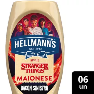 Kit Maionese Hellmann´s Bacon 335g - Edição limitada Stranger Things 6 Unidades